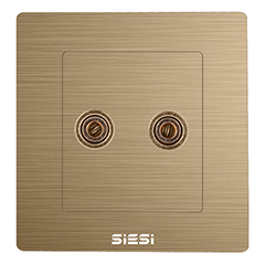 一位两孔音响插座