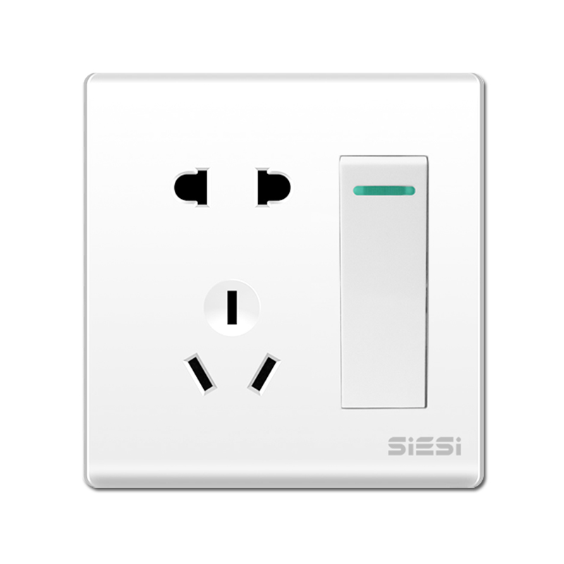 10A 二三极插座带单/双控开关